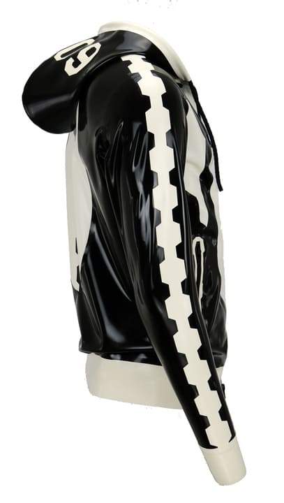 Latex Jacket GAMER Laser Edition black & white